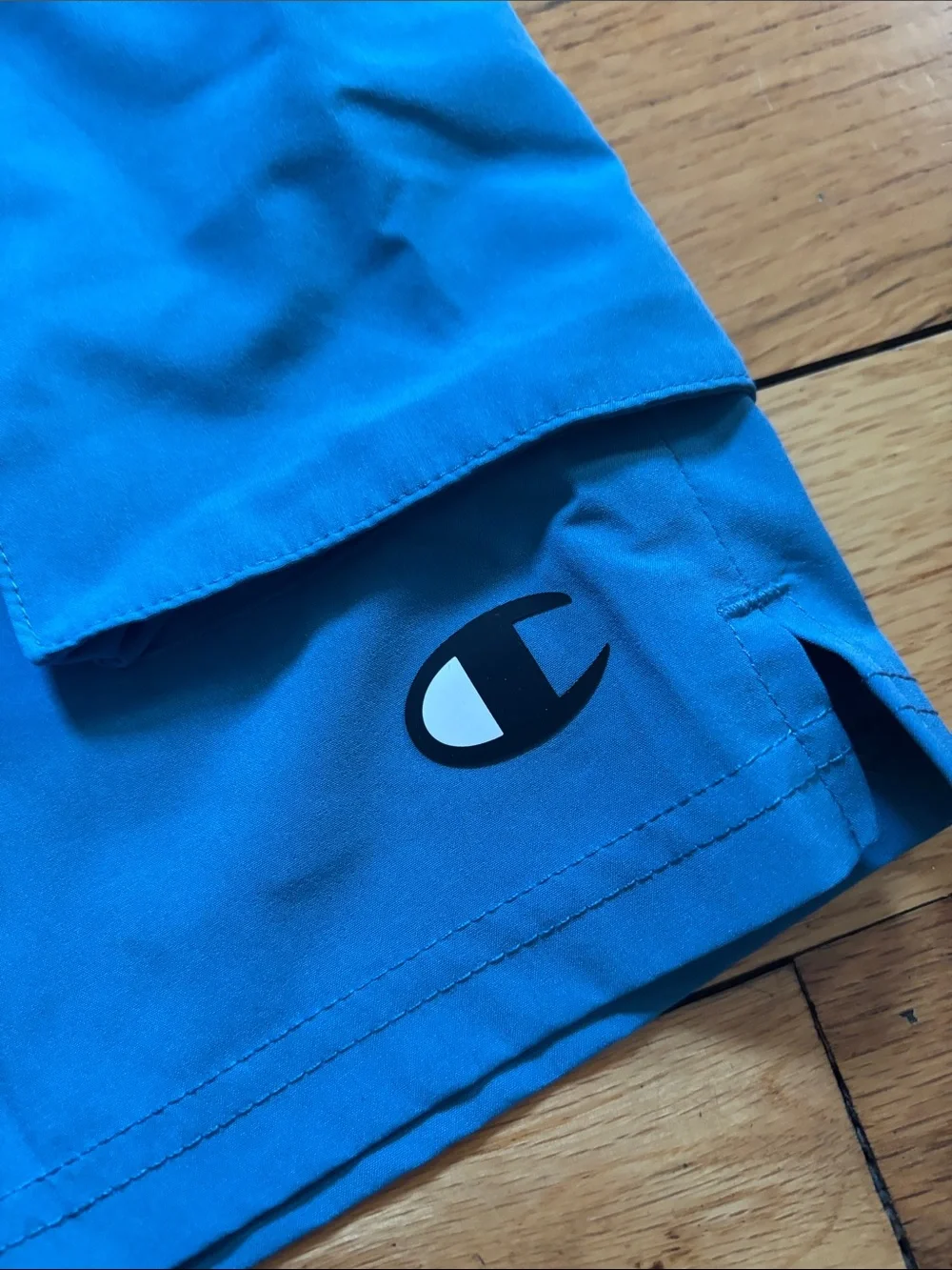Champion Blue Cargo Shorts with Logo - Picture 2 of 5